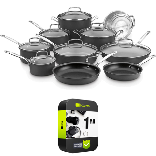 Cuisinart Chef's Classic Non-Stick Hard Anodized 17 Pcs Set + Extended Warranty