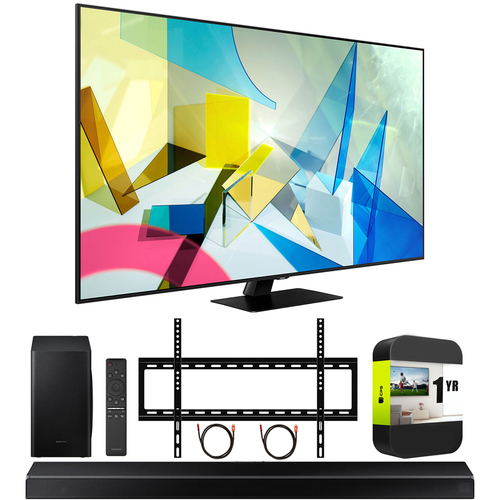 Samsung QN55Q80TA 55` QLED 4K UHD Smart TV 2020 + 5.1ch Soundbar HW-Q60T Bundle