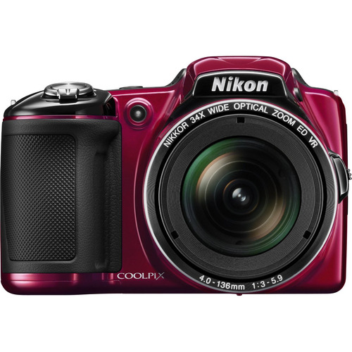 Nikon COOLPIX L830 16MP Digital Camera with 34x Optical Zoom (Red) Refurbished