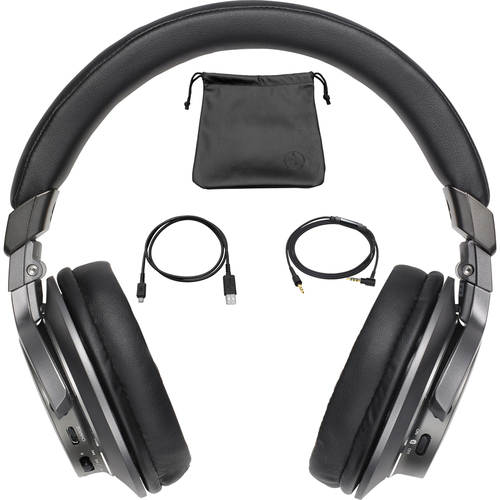 Audio-Technica Bluetooth Wireless Over-Ear High-Resolution Headphones ATH-SR6BTBK - Open Box