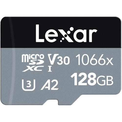 Lexar 1066x MicroSDXC Memory Card with Adapter -128GB - (LMS1066128G)