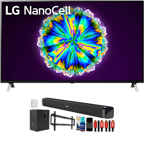 LG 65NANO85UNA 65` Nano 8 4K TV AI ThinQ (2020) with Deco Gear Home Theater Bundle