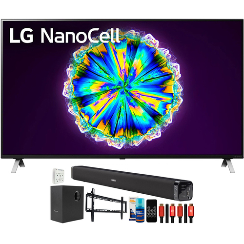 LG 55NANO90UNA 55` Nano 9 4K TV AI ThinQ (2020) with Deco Gear Home Theater Bundle