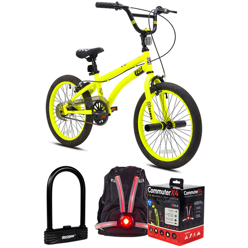 Kent 01812 18` X Games 720 Yellow Bike w/ Accessories Bundle
