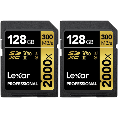 Pro 2000x SD UHS-II 128GB Memory Card 2 Pack