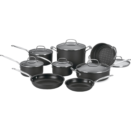 Chef's Classic Nonstick Hard-Anodized 14-Piece Cookware Set