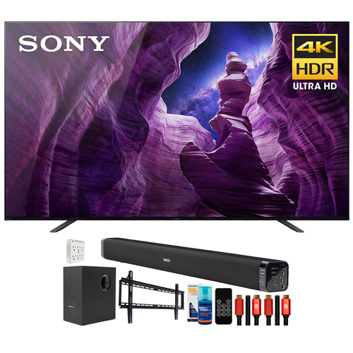Sony XBR55A8H 55` A8H 4K UHD OLED Smart TV (2020) with Deco Gear Home Theater Bundle