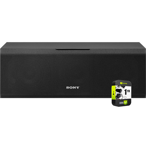 Sony 2-Way 3-Driver Bass Reflex Center Channel Speaker + Extended Warranty Bundle