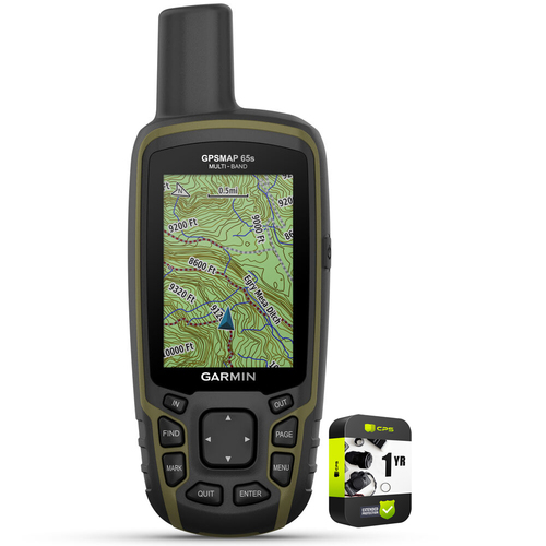 Garmin GPSMAP 65s Multi-Band/Multi-GNSS Handheld with Sensors+Extended Warranty