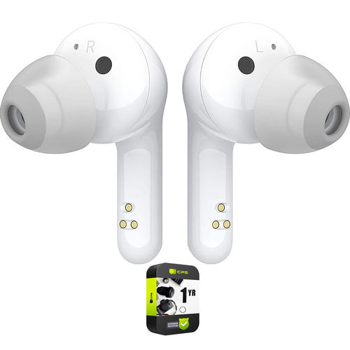 LG TONE Free HBS-FN5W True Wireless Bluetooth Earbuds White + Extended Warranty