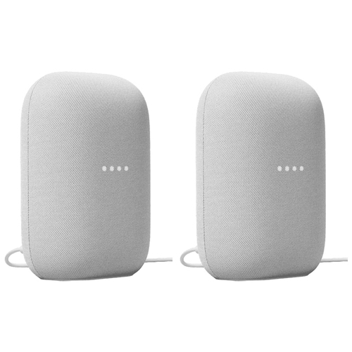 Google GA01420-US Nest Audio Smart Speaker Chalk (2-Pack)