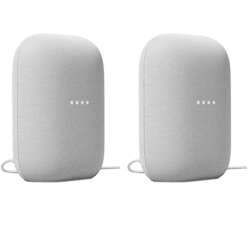 Google Nest Audio Smart Speaker Chalk (GA01420-US) - (2-Pack)