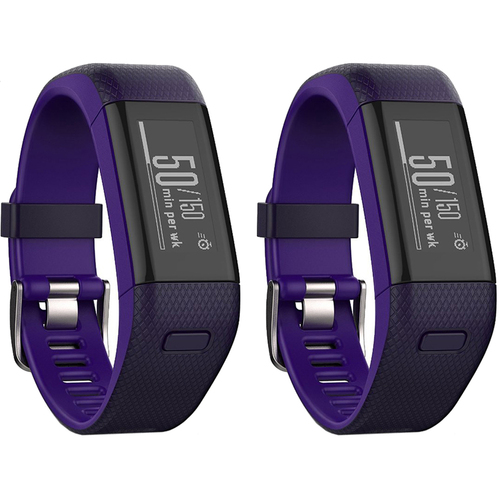 Garmin Vivosmart HR+ Activity Tracker Regular Fit, Purple (Renewed) - (2-Pack)