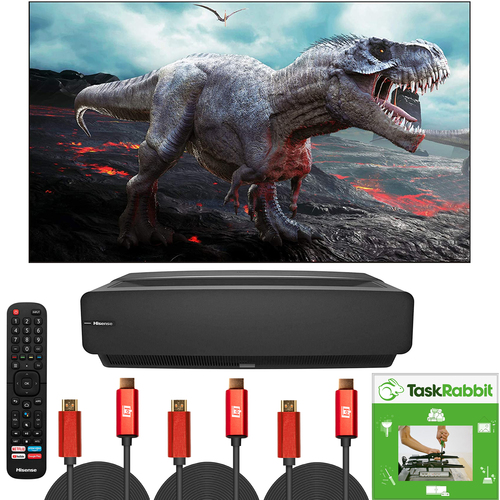 Hisense 100` L5 4K Smart Laser TV 100L5F + ALR Screen + TaskRabbit Installation Bundle