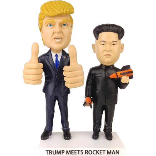 Kollectico President Trump Meets Rocket Man Bobblehead PTMEETSRM