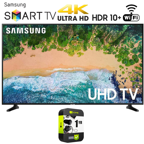 Samsung 75` NU6950 Smart 4K UHD TV (2018) UN75NU6950 (Renewed) + 1 Year Protection Plan