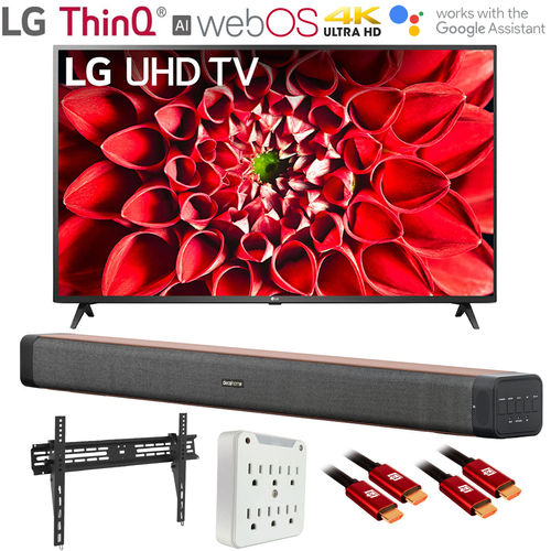 LG 70UN7070PUA 70` UHD 70 Series 4K HDR AI Smart TV with Deco Gear Soundbar Bundle