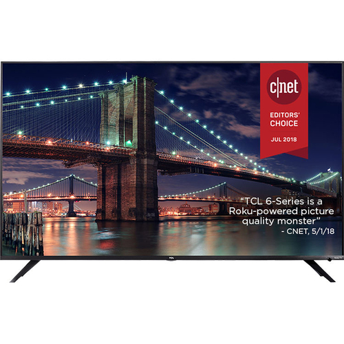 TCL 55R613 55` 6-Series 4K UHD Dolby Vision Roku Smart TV (2018 Model) - Refurbished