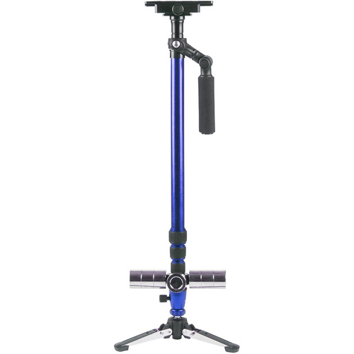 Vivitar Professional 59` Telescopic Photo/Video Stabilizer, Weighted Tripod Base, Blue
