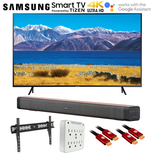 Samsung 65` HDR 4K UHD Smart Curved TV (2020) with Deco Home Soundbar Bundle