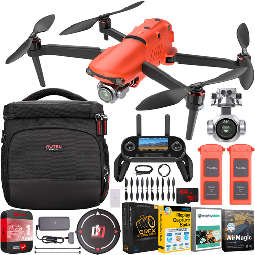 Autel Robotics EVO 2 Pro Drone Quadcopter II 6K On The Go Bundle + Extended Warranty Kit