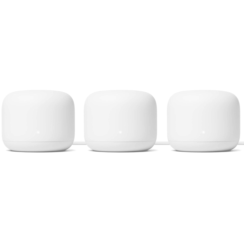 Google Nest WiFi Router 3-Pack Dual Band AC2200 2nd Gen. Mesh System Routers Bundle