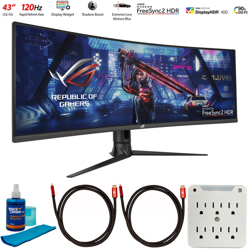 ASUS ROG Strix XG43VQ 43` Curved Gaming Monitor w/ Accessories Bundle