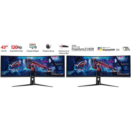ASUS ROG Strix XG43VQ 43` Super Ultra-Wide 1ms Curved Gaming Monitor (2-Pack)