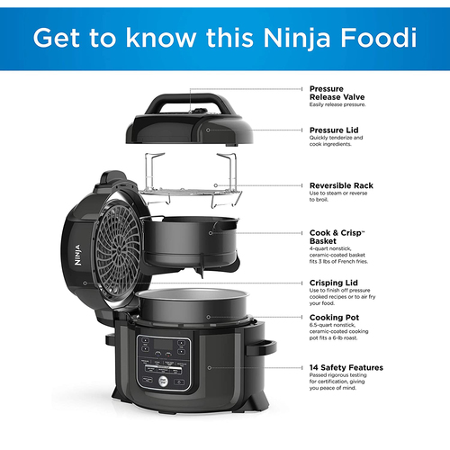 Ninja Foodi Pressure Cooker, Slow Cooker, and Air Fryer - Refurbished