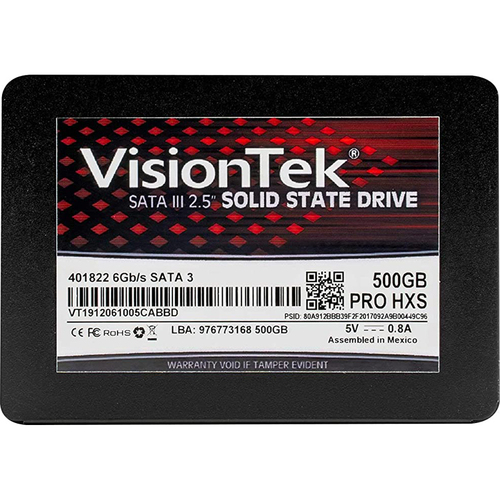 Visiontek 500GB PRO HXS 7mm 2.5` SSD internal computer Memory & Storage - 901310