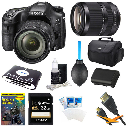 Sony a77II 24.3MP HD 1080p DSLR Camera with 16-50mm F2.8 Lens Bundle