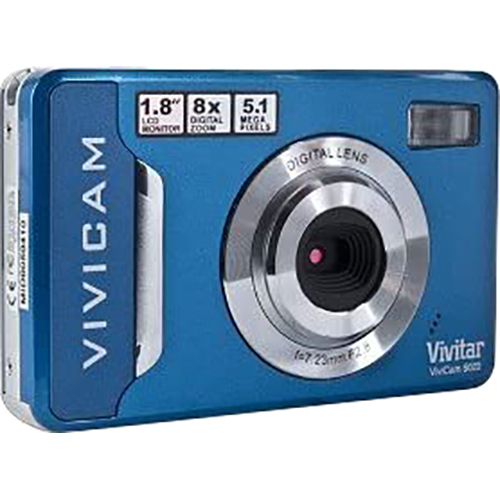 Vivitar ViviCam 5022 5.1 MP Digital Camera (Blue) with 1.8` Preview Screen