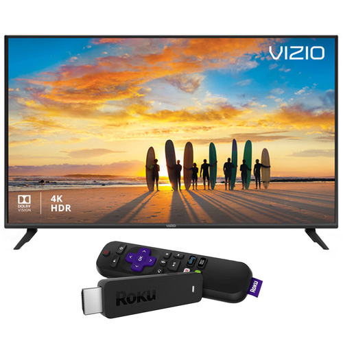 Vizio V-Series 50` 4K HDR Smart TV Refurbished with Roku Streaming Stick