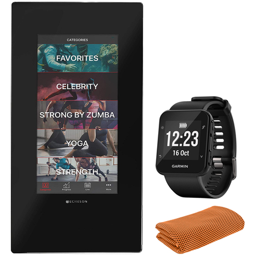 Echelon Reflect Smart Connect Fitness Touchscreen Workout Mirror w/ Smart Watch Bundle