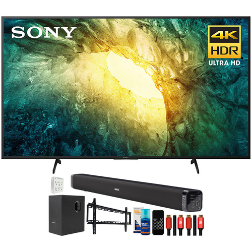 Sony KD75X750H 75` X750H 4K Ultra HD LED TV (2020) with Deco Gear Home Theater Bundle