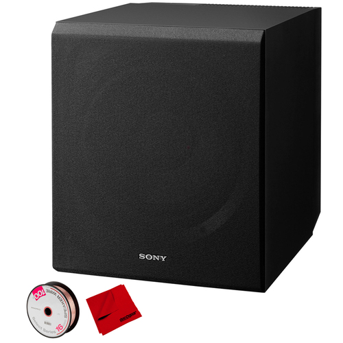 Sony 115 W 10` Home Theater Active Subwoofer with Speaker Wire & Cleaning Cloth