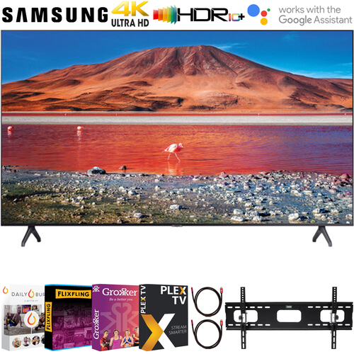 Samsung 82` TU6950 4K Crystal UHD HDR Smart TV (2020) + Movies Streaming Pack