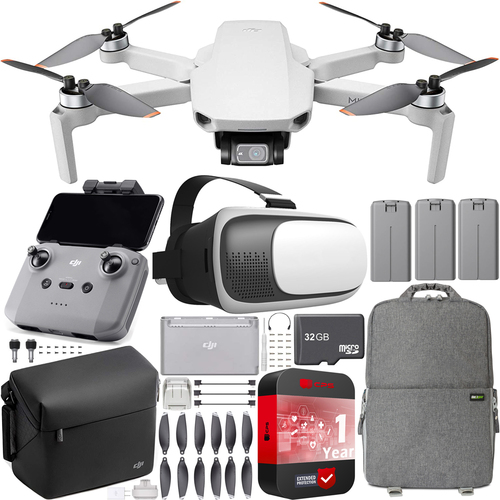 DJI Mini 2 Drone 4K Video Quadcopter Fly More Combo + Backpack & FPV Headset Bundle
