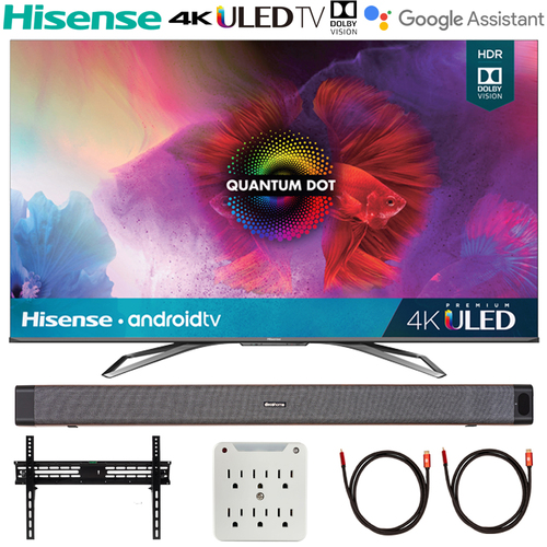Hisense 55` H9G Quantum 4K ULED Smart TV (2020) w/ Deco Soundbar Bundle