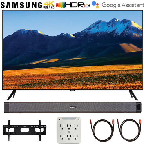 Samsung UN86TU9000 86` 4K UHD Smart LED TV 2020 with Deco Home Soundbar Bundle