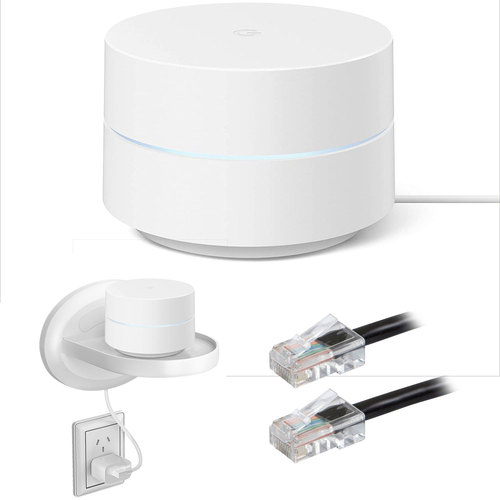 Google WiFi Mesh Network System Router AC1200 (GA02430-US) with Shelf Stand Bundle