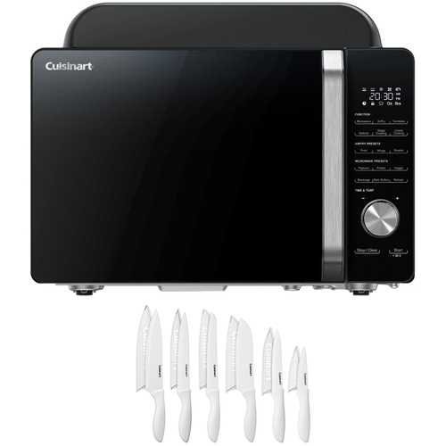 Cuisinart AMW-60 3-in-1 Microwave AirFryer Oven + 12-Pc White Knife Set