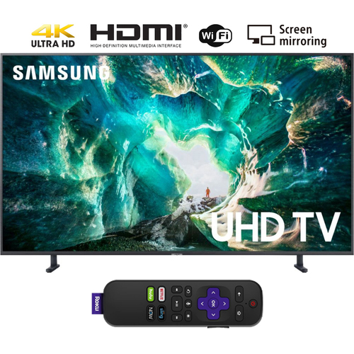 Samsung UN65RU8000 65` RU8000 LED Smart 4K UHD TV 2019 - Renewed  + Roku Streaming Stick