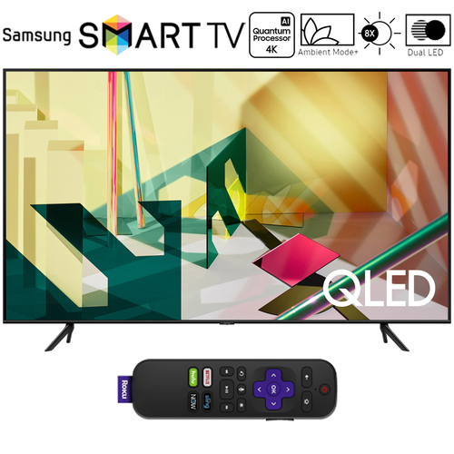 Samsung QN65Q70TA 65` 4K QLED Smart TV (2020) - Renewed w/ Roku Streaming Stick