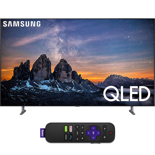Samsung 55` Q80 QLED Smart 4K UHD TV (2019) - Renewed w/ Roku Streaming Stick