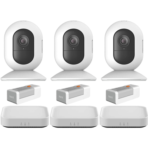 Kami 1080P Wire-Free Home Camera Kit, Wireless Outdoor Security Camera (3-Pack)