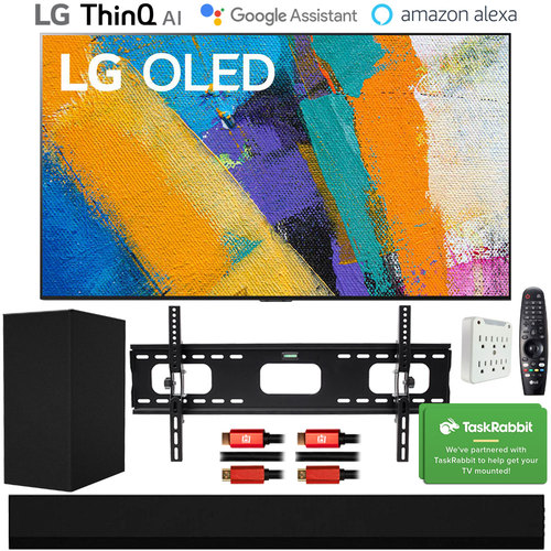 LG OLED77GXPUA 77` GX 4K OLED TV w/ AI ThinQ (2020 Model) with GX Soundbar Bundle