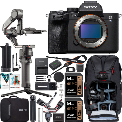 Sony a7s III Mirrorless Camera Full Frame Body + DJI RS 2 Gimbal Filmmaker's Kit