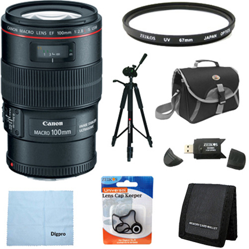 Canon EF 100mm f/2.8L Macro IS USM Macro Lens Exclusive Pro Kit
