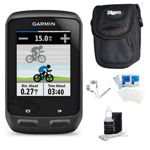 Garmin Edge 510 Cycling Performance Monitor and Sensors GPS with Case Bundle